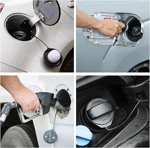 Miniatura 6 de Correa de retención duradera para tapa de depósito de combustible con ojales, compatible con Volkswagen Beetle Golf y Audi A1 A3, accesorios de