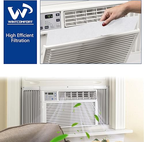 Miniatura 5 de Reemplazo de filtro de aire acondicionado de habitación, 24 x 15 x 1/4 pulgadas para unidad de aire acondicionado de ventana, filtros de CA de