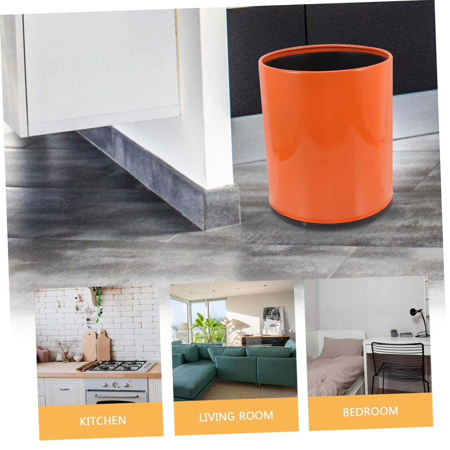 Holibanna Dorm Trash Can Multi-Function Waste Basket Capacity Wastebasket for Kitchen