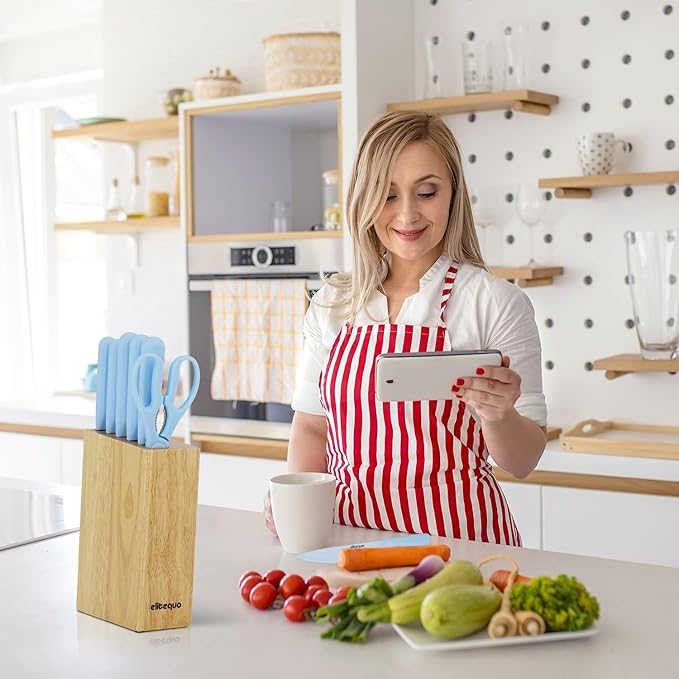 Set Cuchillos Cocina 8 Piezas Acero Inoxidable Base miniatura 2