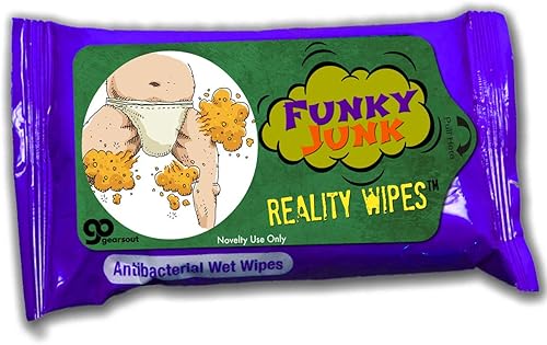 Funky Junk Wipes - Regalos extraños para hombres y adolescentes - Tamaño de viaje, fabricado en Estados Unidos
