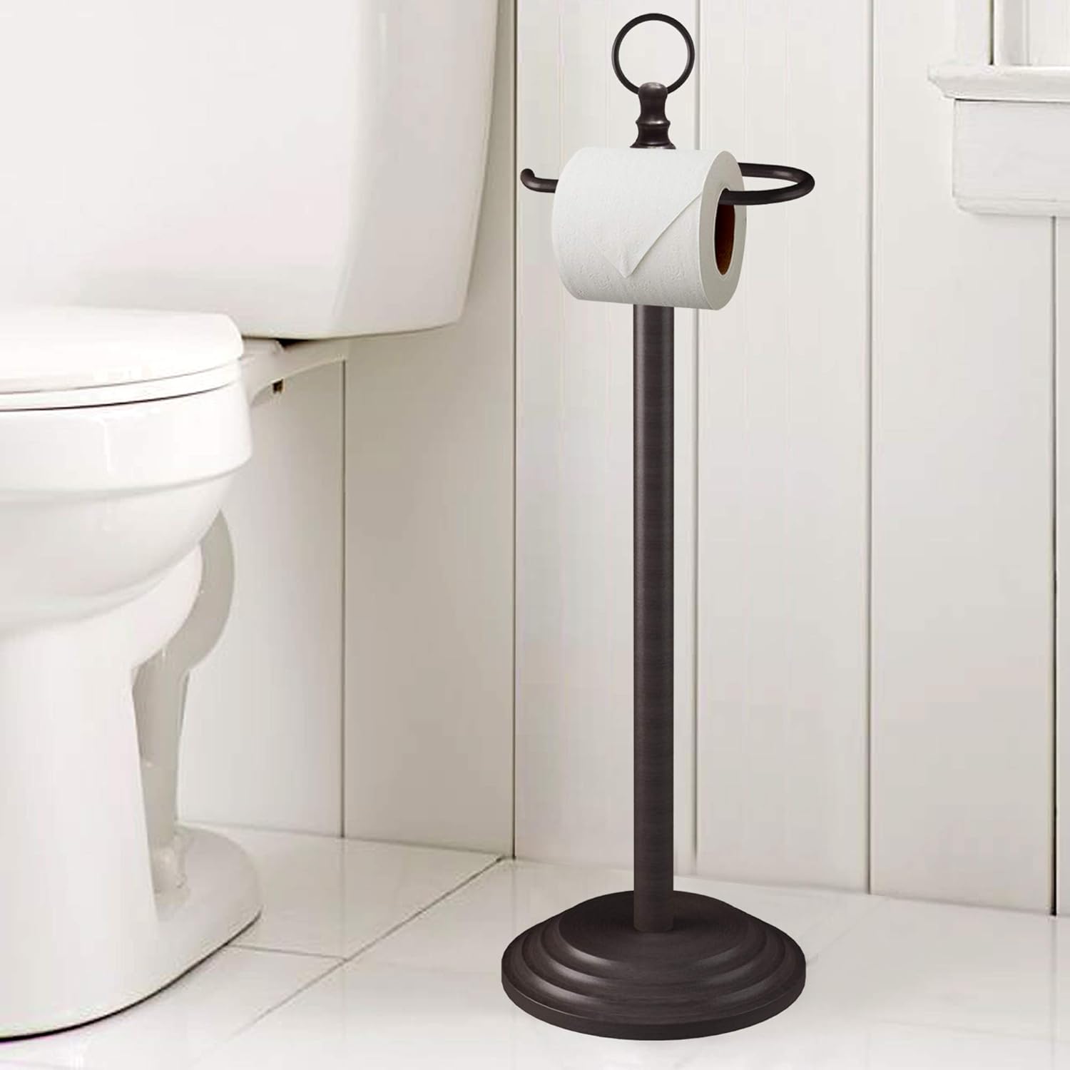 nu steel Oil Rubbed Bronze Toilet Paper Holder & Dispenser for Bathrooms & Storage
