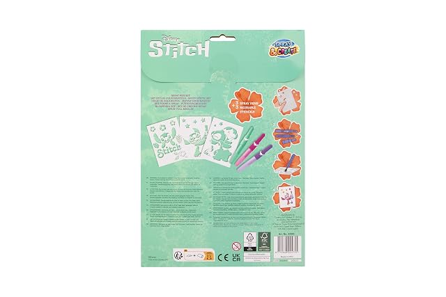 Foto 4 de 5 de Disney Stitch ST23363V1 - Kit de pintura para niños, 3 bolígrafos pálidos y plantillas reutilizables, kit…