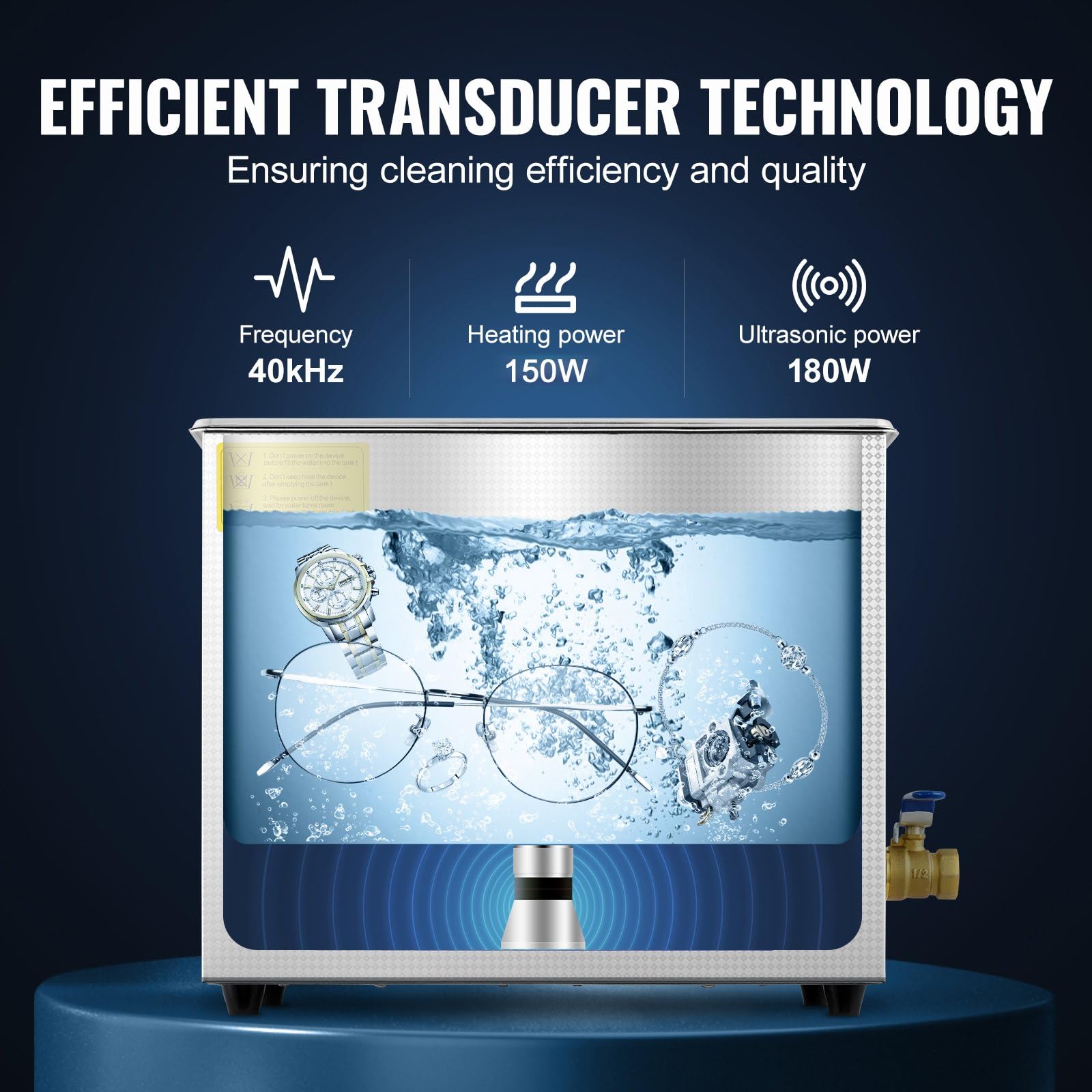 Ultraschallreiniger Maschine,4000LkHz Digital Ultraschall-Reinigungsgerät mit Heizungstimer,professioneller digitaler Labor-Ultraschall-Teilereiniger,Profi Schmuck Uhr Brillen Werkzeug Reiniger (6L)