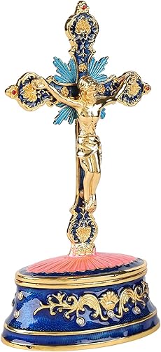 Miniatura 2 de QIFU Caja decorativa pintada a mano con bisagras, regalo único para decoración del hogar