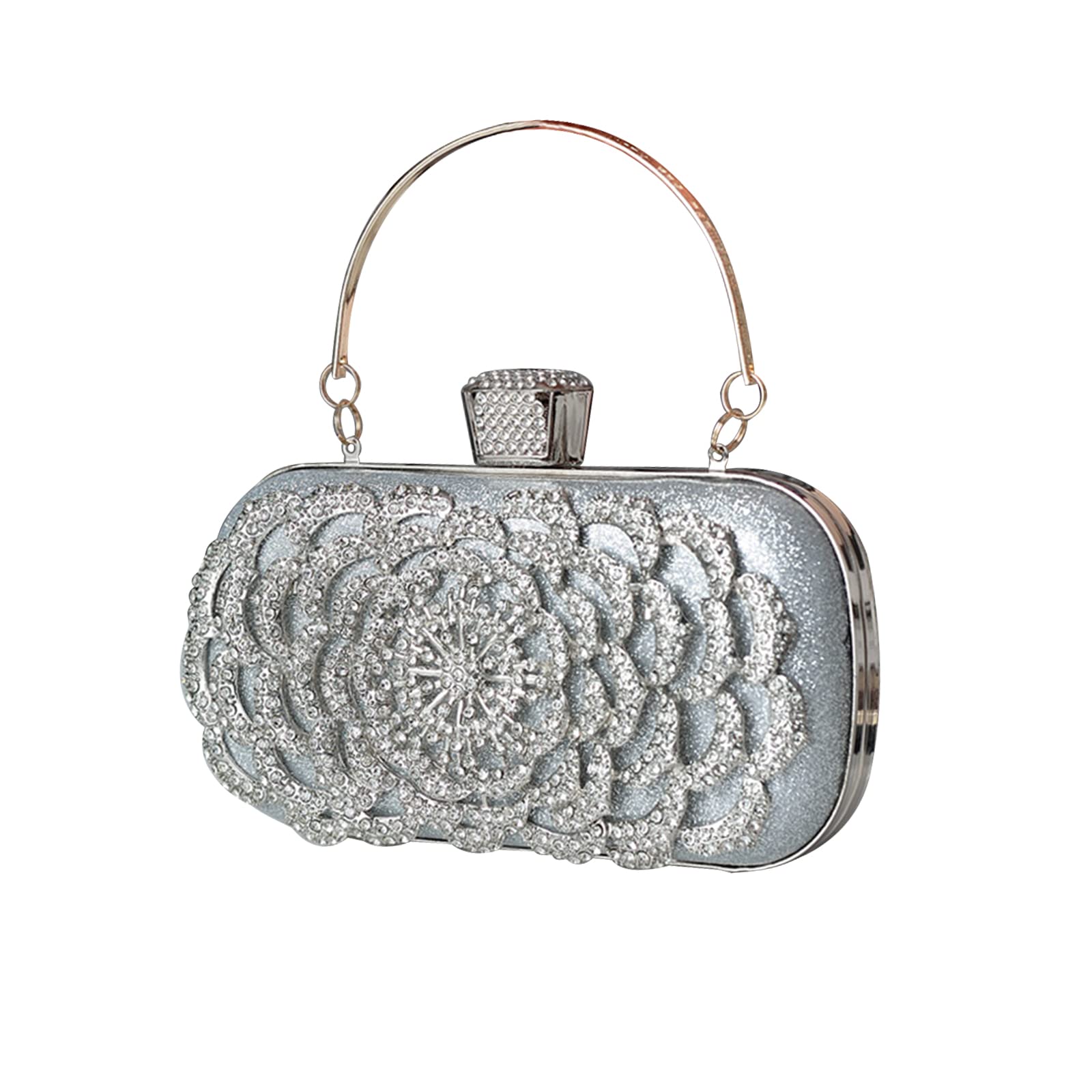CORIOS Dames Strass Avondtas Kristallen Clutch Bag Sparkly Glitter Handtas, Goud, Large