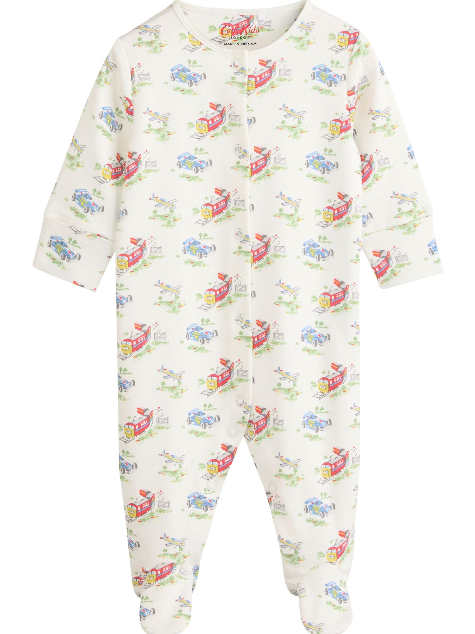 NEXT Bambini Cath Kidston - Confezione da 3 Tutine per Neonati in 100% Cotone con macchinine