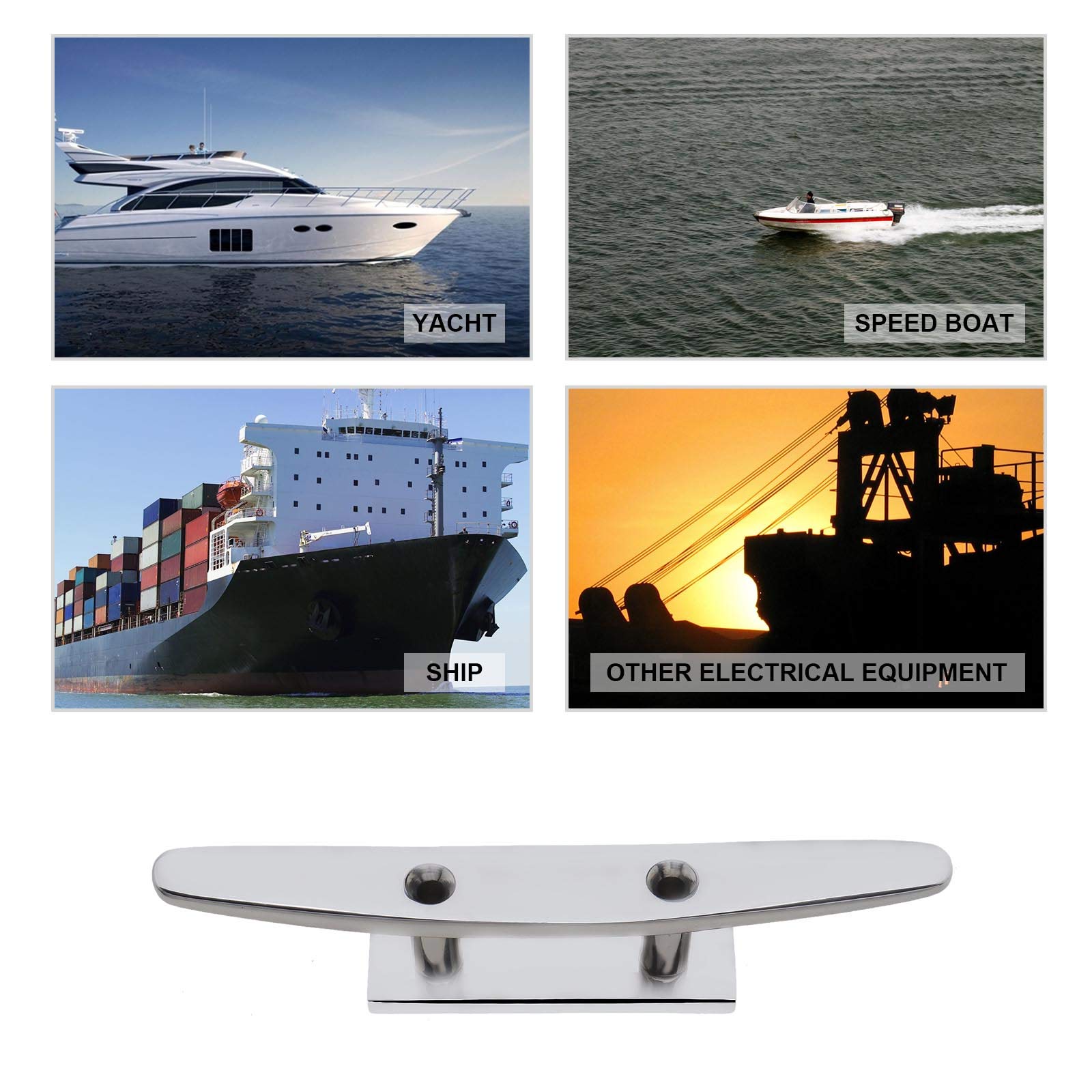 CEN taquets d'amarrage pour yacht marin Acier inoxydable 316 de taquet d'amarrage de 100mm pour