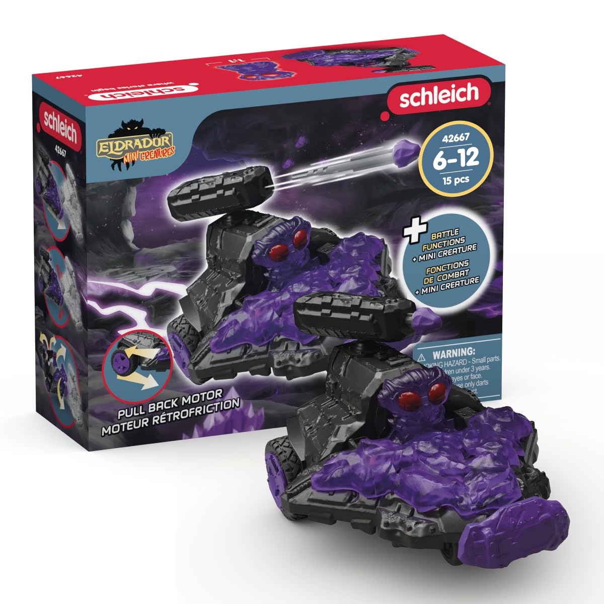 Jet des Ténèbres à rétrofriction Schleich pour combat ELDRADOR - 10