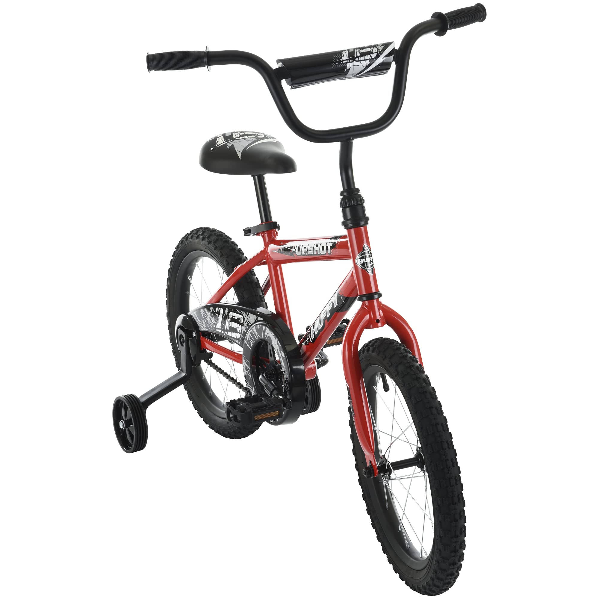 Huffy Upshot 16” Boy’s Bike for Kids, Training Wheels, Red