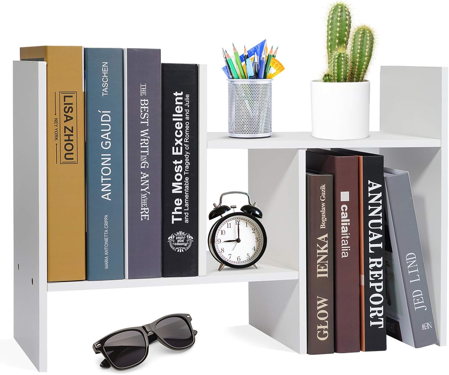 Hossejoy Desktop Organizer Office Storage Rack Adjustable