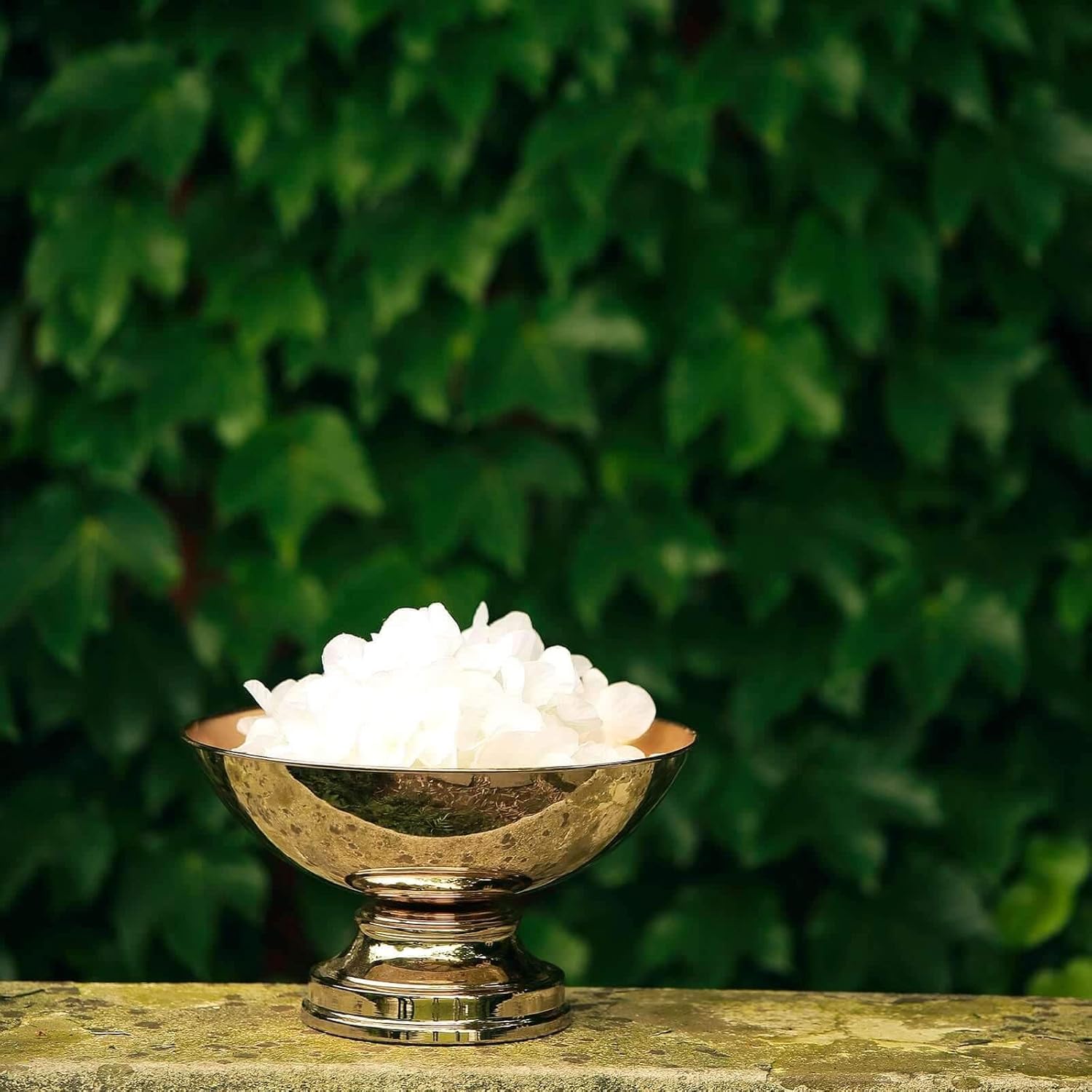 Efavormart 12" Shiny Gold Floating Candle Bowl, Flower Pot, Wedding Centerpiece for Weddings, Events Decoration