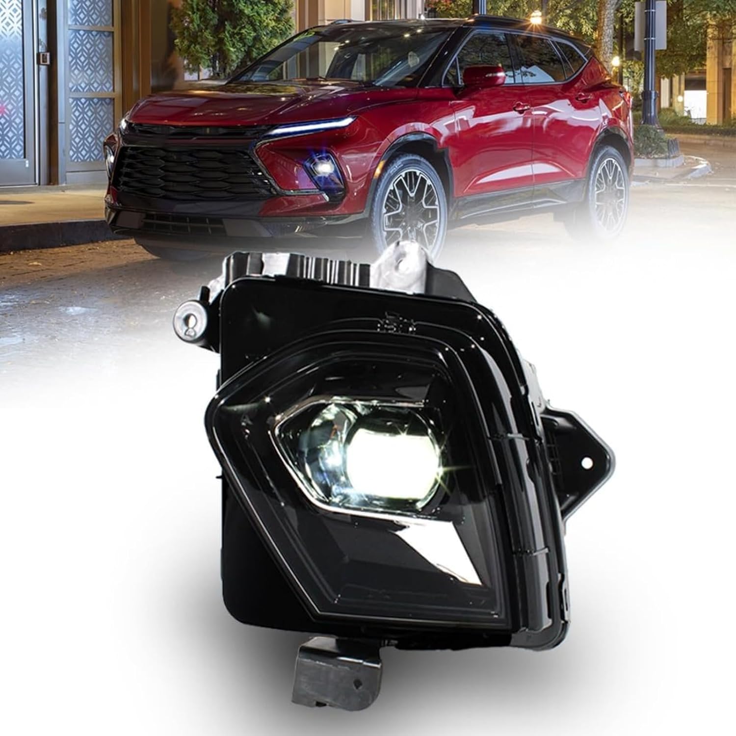 LED Headlight For 2023 2024 Chevy Blazer, Black LED Projector Headlamp Headlight OE Factory Style Replace for 85564381 (Left Driver Side)