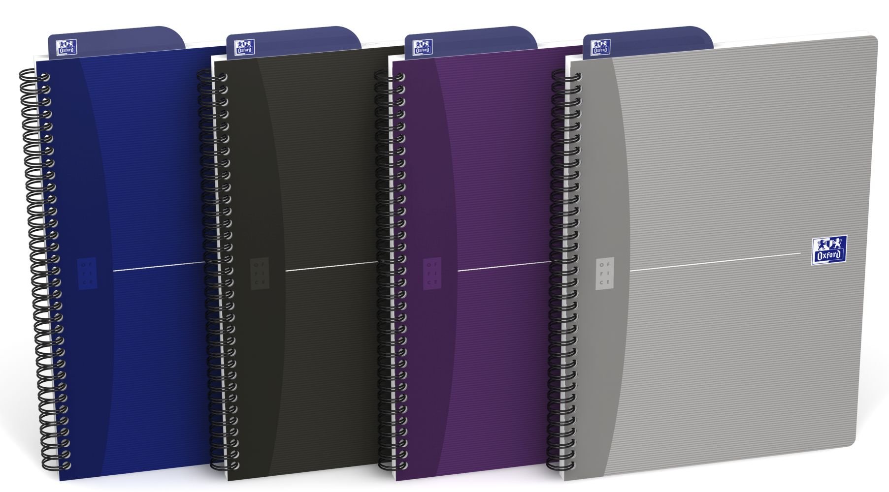 Oxford Cuaderno de espiral B5, cuadriculado, 180 páginas, 4 colores, 5 unidades