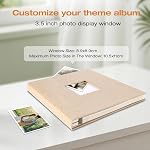 Velvet Cover Photo Album Self Adhesive Scrapbook,DIY Photo Book with 20 Sheets / 40 Pages, Holds 3x5 4x6 5x7 6x8 8x10 Photos for Family Wedding Baby Memories Mothers Day Christmas