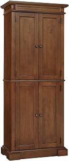 Homestyles Americana Pantry Cabinet - Distressed Oak Finish, Adjustable Shelves, Solid Hardwood Kitchen Storage