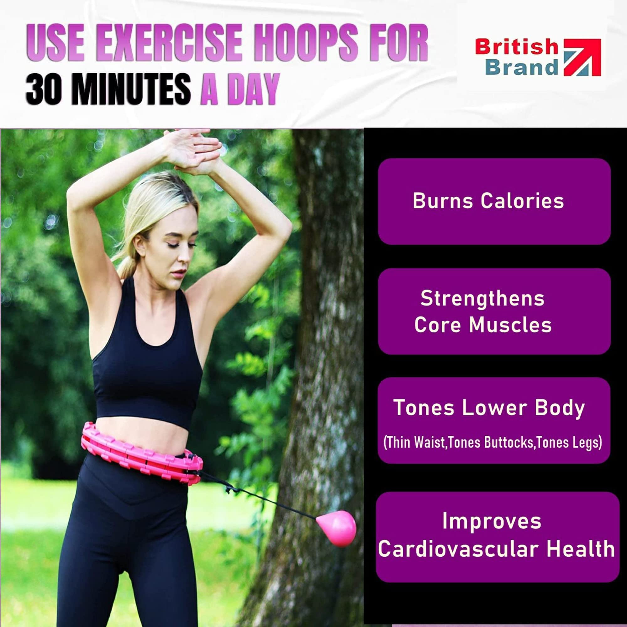 Gewogen Hula Circle Hoops voor volwassenen Gewichtsverlies, Oefening Hoola Hoop Geschikt voor vrouwen en beginners kopen vanaf een prijs van 11