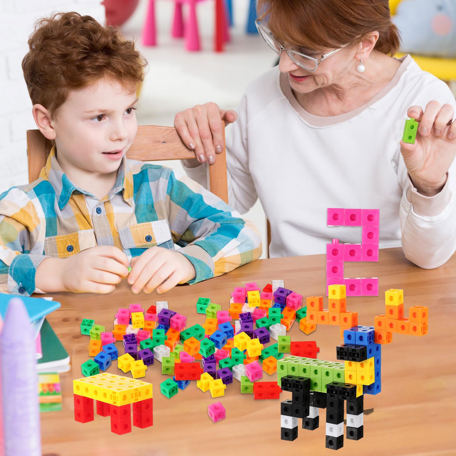 Amazon.com: 2000 Pieces Colorful Linking Cubes Set, 2cm Math