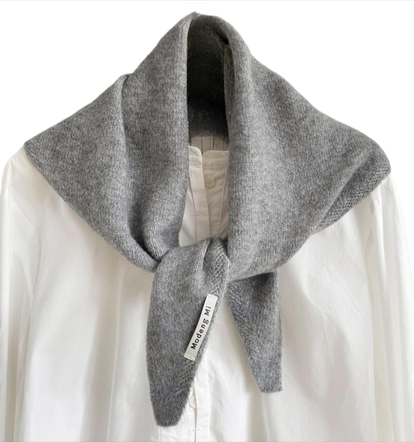 Knitted Triangle Scarf for Women Y2k Head Scarf Downtown Girl Aesthetic Accessories Streetwear Triangle Shawl - Image 2