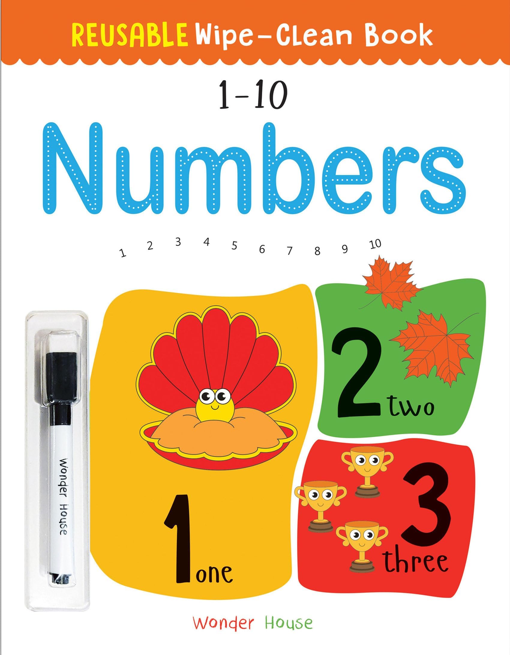 Reusable Wipe And Clean Book 1-10 Numbers : Write And Practice Numbers (1-10)