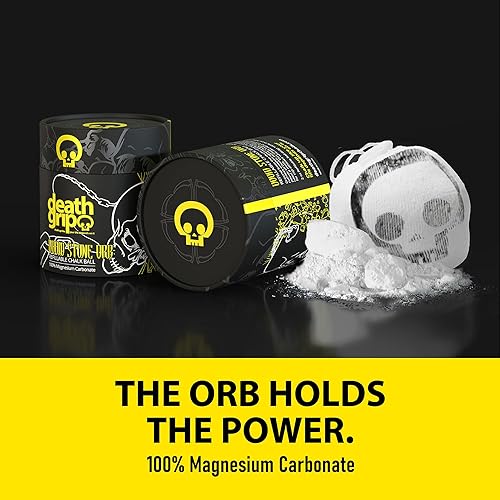 Miniatura 2 de Death Grip Doom Stone Orb - Bola de tiza recargable, 2 onzas, 100% carbonato de magnesio, escalada en roca, gimnasio, tiza de gimnasia,