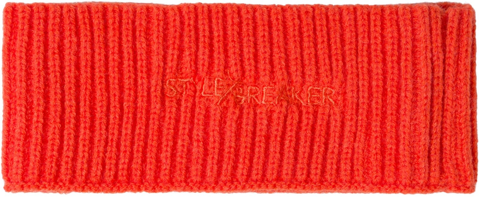 styleBREAKER Women's Knitted Headband with Ribbed Pattern, Logo Embroidery, Warm Winter Hairband, Headband 04026068, Colour:Orange - Image 3