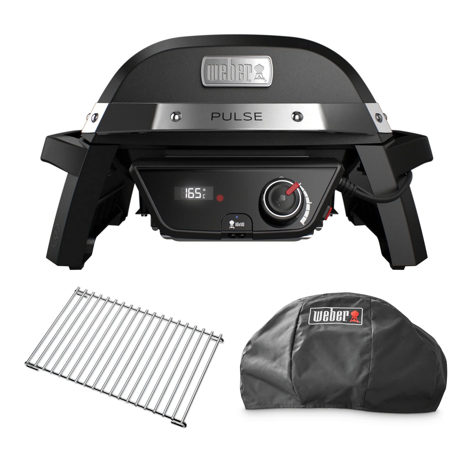 Weber Pulse 1000 Electric BBQ - with Pulse 1000 Premium Cover and