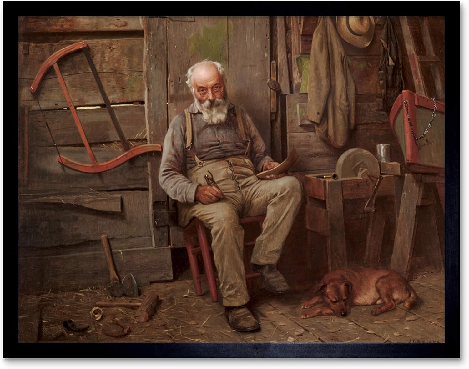 Brown Boat Builder Unframed Wall Art Print Poster Home Decor Premium