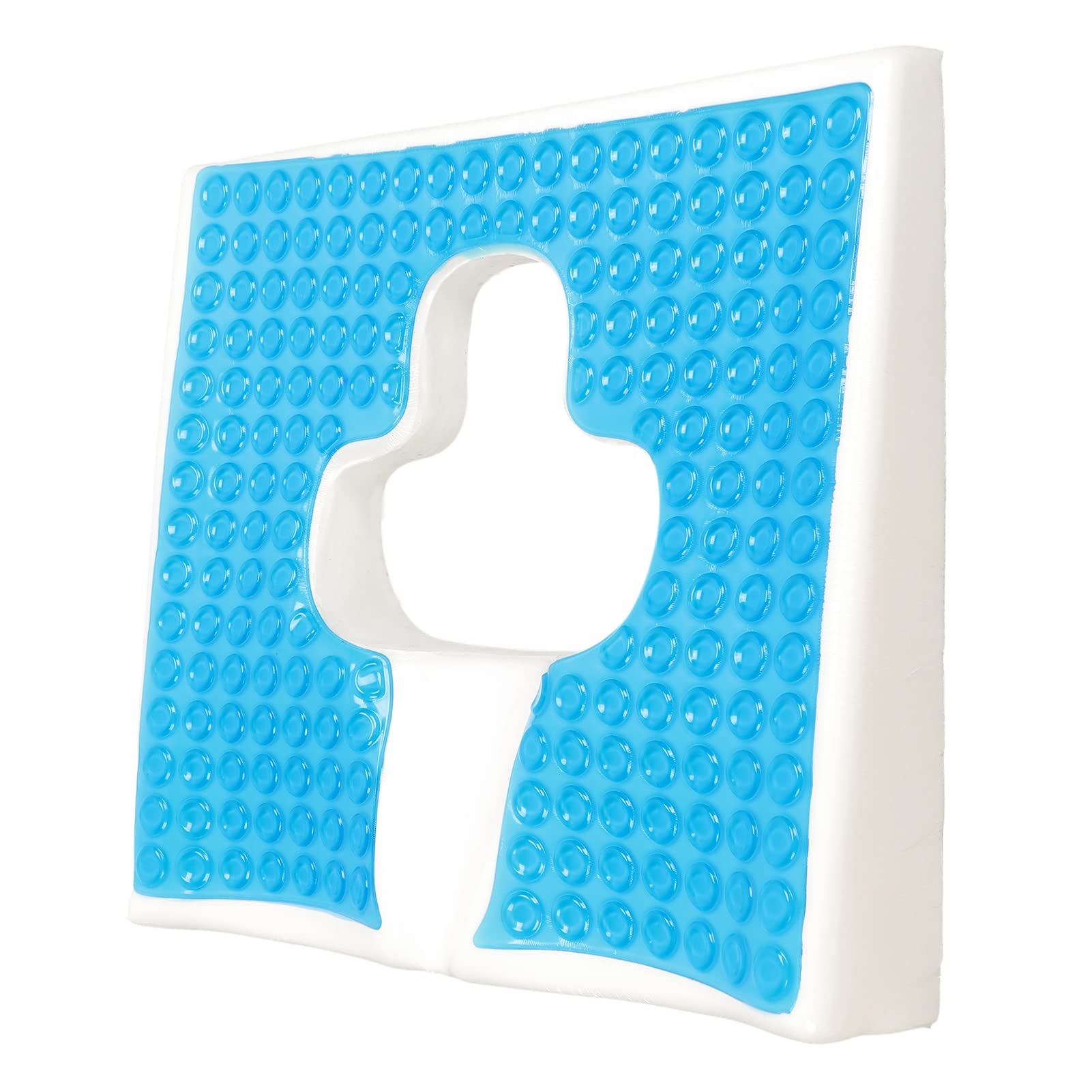 Almohadilla Antiescaras, Cojín Transpirable para Pacientes Postrados en Cama de Rebote Lento, Cojín Antiescaras con Apertura en Forma de T para Silla de Ruedas