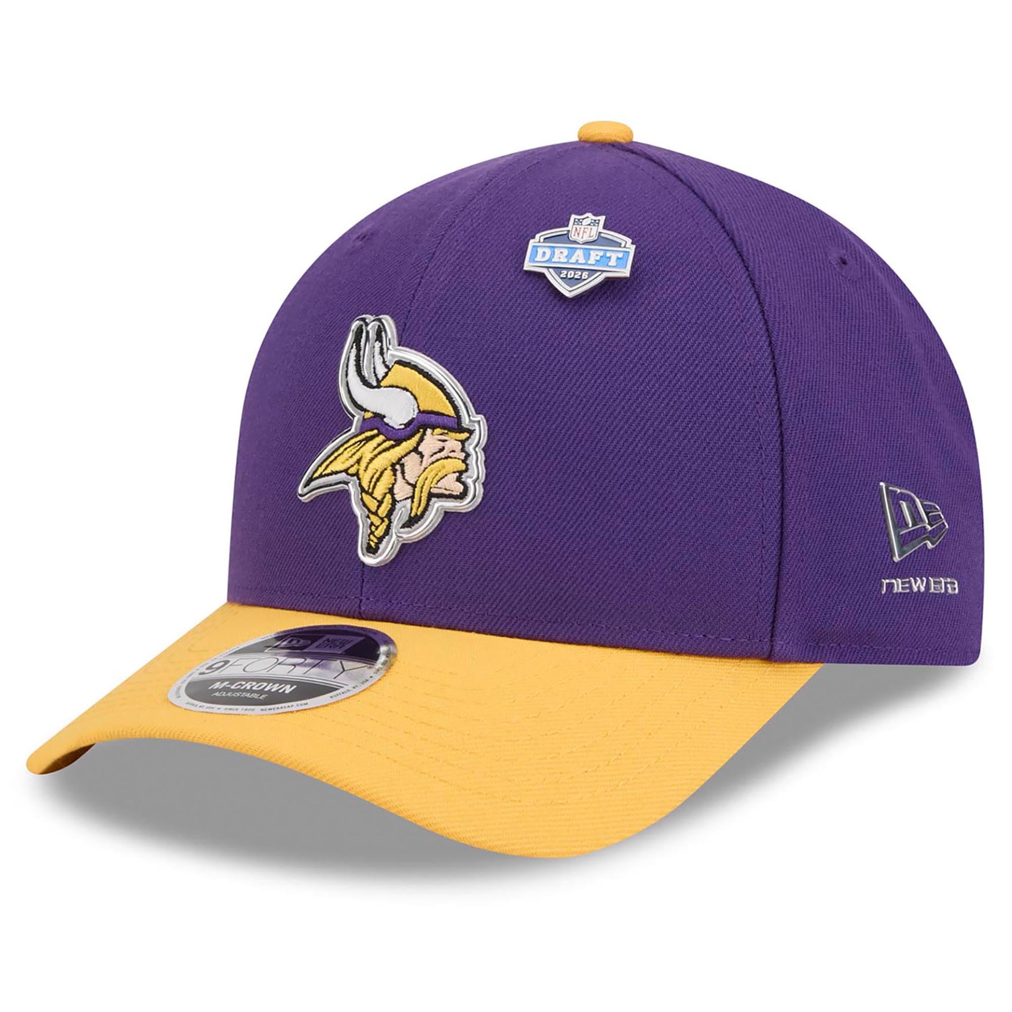 New Era Men's Minnesota Vikings 2026 Draft 9Forty M Crown Cap