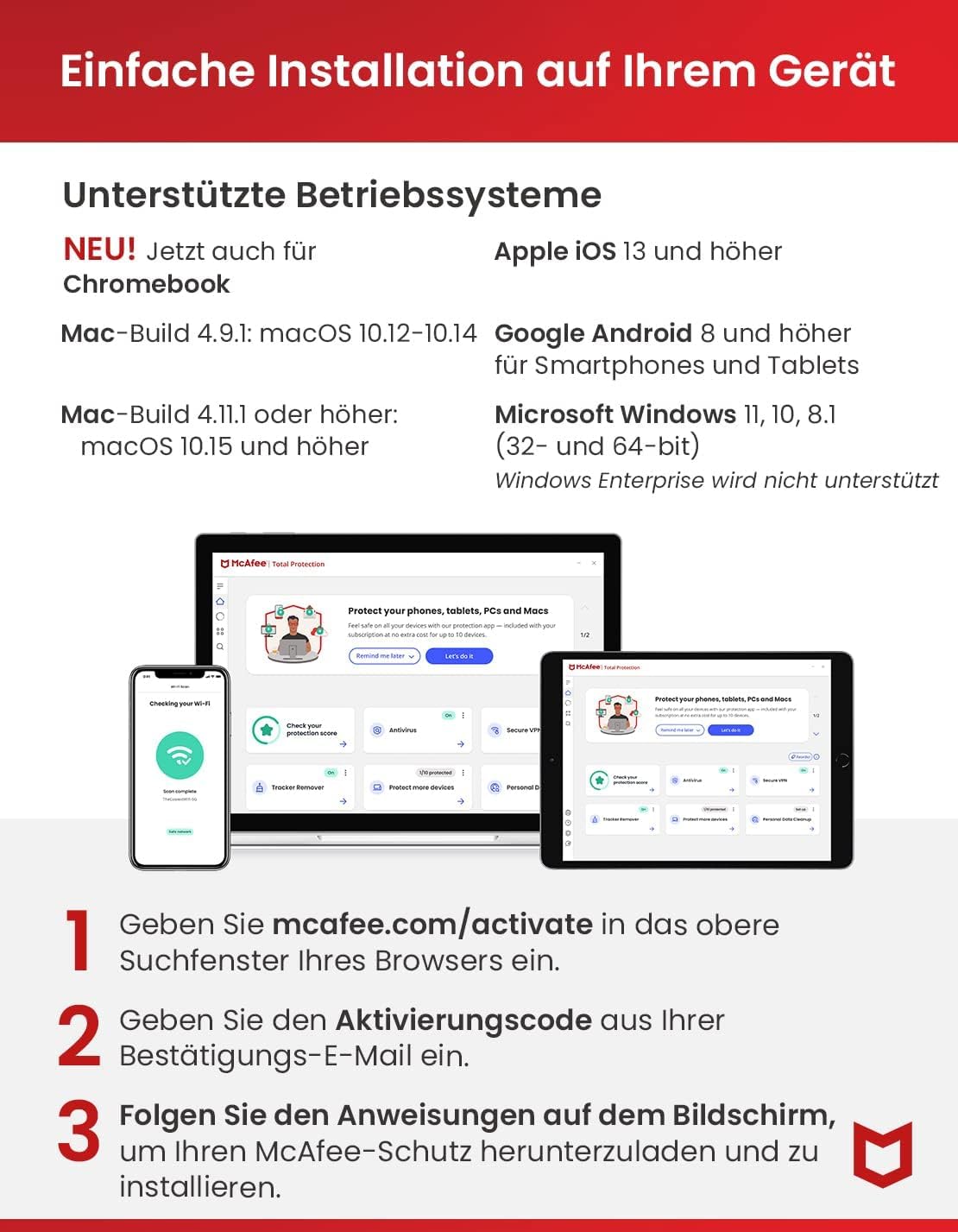 Adobe Lightroom + McAfee Total Protection 2026 (Automatische Verlängerung) | 6 Geräte | 12 Monate | Digitaler Download