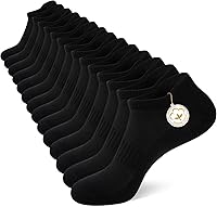 Heatuff 7 Pairs Men's Cotton Ankle Socks - Breathable Low Cut Athletic Socks with Non-Slip Arch Support & Anti-Blister Tab