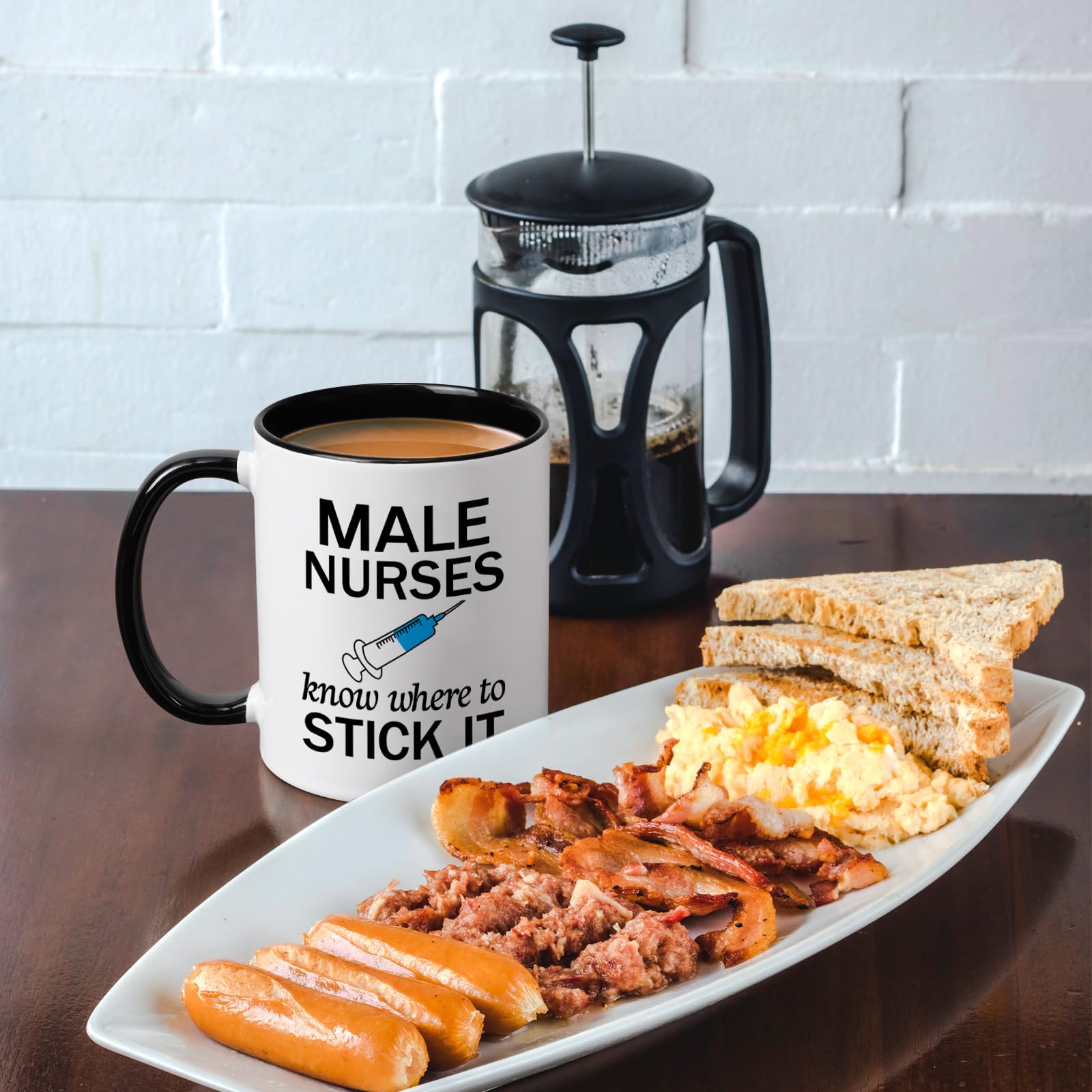 YHRJWN Nurse Gifts, Male Nurse Gifts, Nurses Week Appreciation Graduation Gift for Men Him, Funny Coffee Mug, 11 Oz