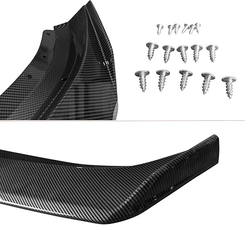 Miniatura 7 de IKON MOTORSPORTS, Borde de parachoques delantero compatible con Chevrolet Camaro 2016-2022, estilo 1LE, acabado de borde frontal con estampado de