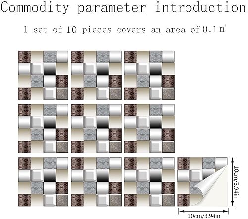 Miniatura 3 de 10 hojas de ladrillo para despegar y pegar para salpicaduras de cocina y baño, azulejos autoadhesivos 3D para baño, cocina, azulejos de pared con
