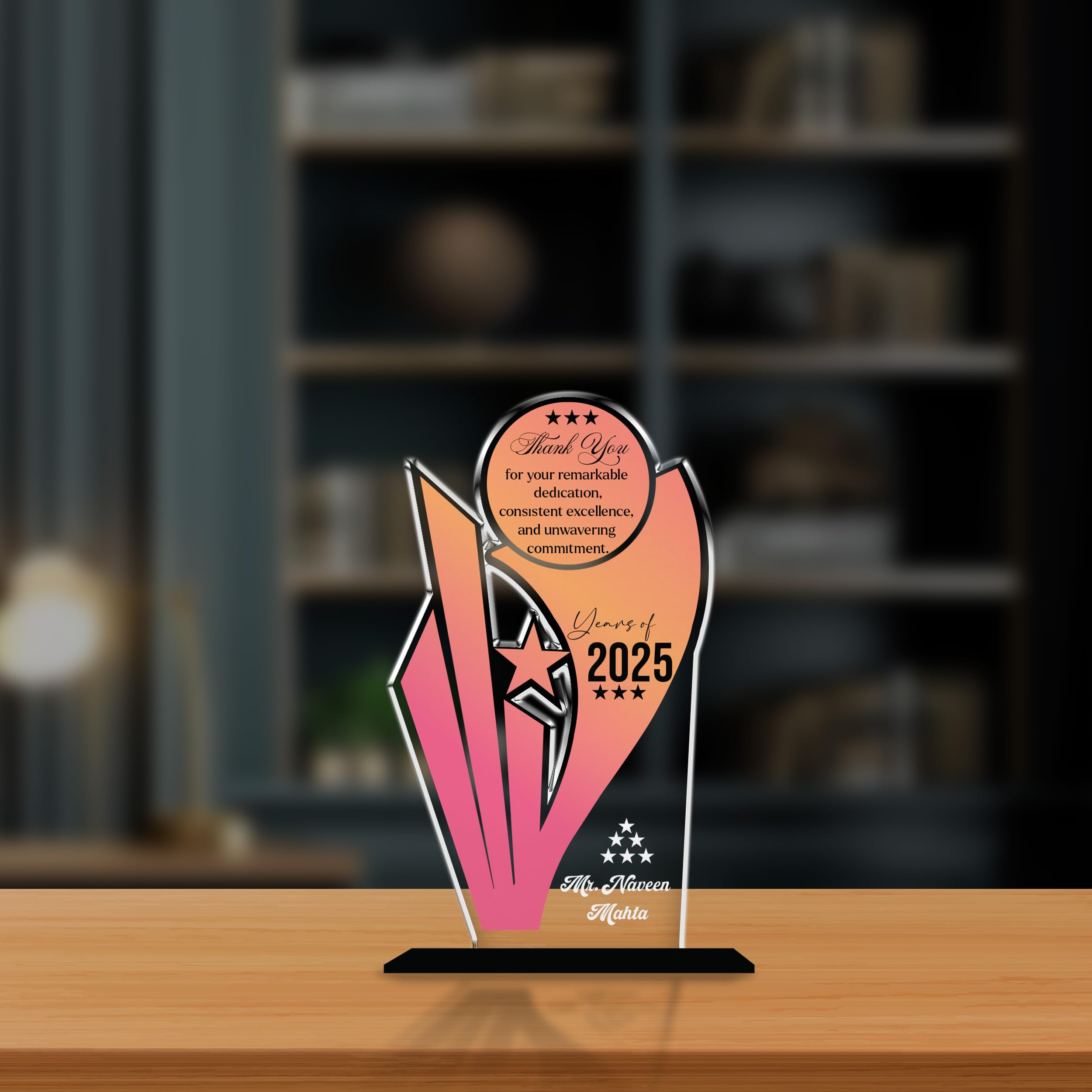 Gift Me Bazar Personalized Years of Service Appreciation Award | Custom Acrylic Trophy with Name | Unique Gift for Employee Dedication & Achievement Award-picture-12