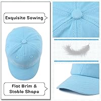 Vista 4 de Peecabe Gorra de béisbol para niños pequeños, unisex, de algodón, ajustable, para bebés, niños, gorra de béisbol para niñas de 1 a 5 años