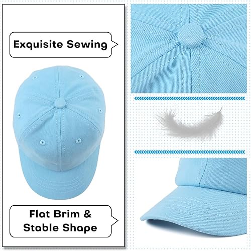 Miniatura 4 de Peecabe Gorra de béisbol para niños pequeños, unisex, de algodón, ajustable, para bebés, niños, gorra de béisbol para niñas de 1 a 5 años