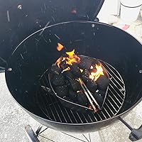 Vista 6 de 7403 62423 Piezas de repuesto para cesta de carbón y 7444 Kit de sistema de limpieza de un solo toque para Weber 22-1/2 pulgadas, bandeja de carbón