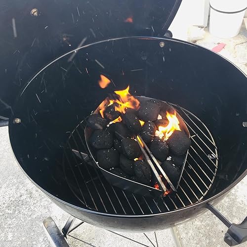 Miniatura 6 de 7403 62423 Piezas de repuesto de cesta de carbón para Weber 22 pulgadas, kit de sistema de limpieza de un solo toque 7444, bandeja de carbón para