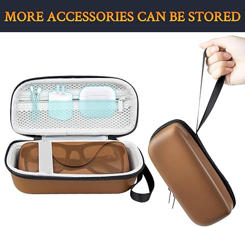 Miniatura 5 de SOULWIT Estuche rígido de EVA para lentes inteligentes Ray-Ban Meta WayfarerSkylerHeadliner (Gen1Gen 2), fundas protectoras para lentes de carga,