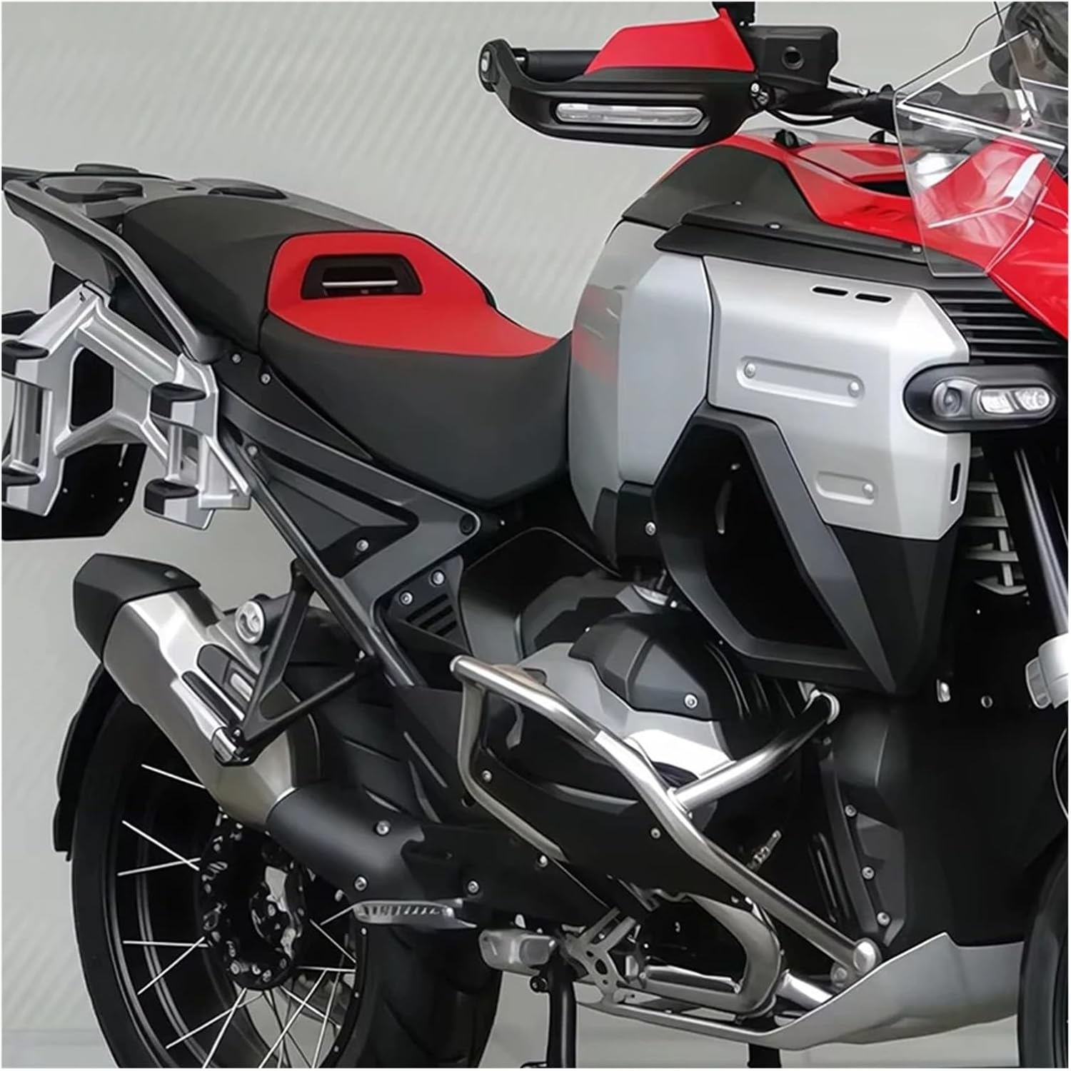 Compatible With R1300GS Adventure 2025 2024 2023 Motorcycle Crash Bar Frame Engine Protection Guard Bumper Cylinder Head Protector(Silver)