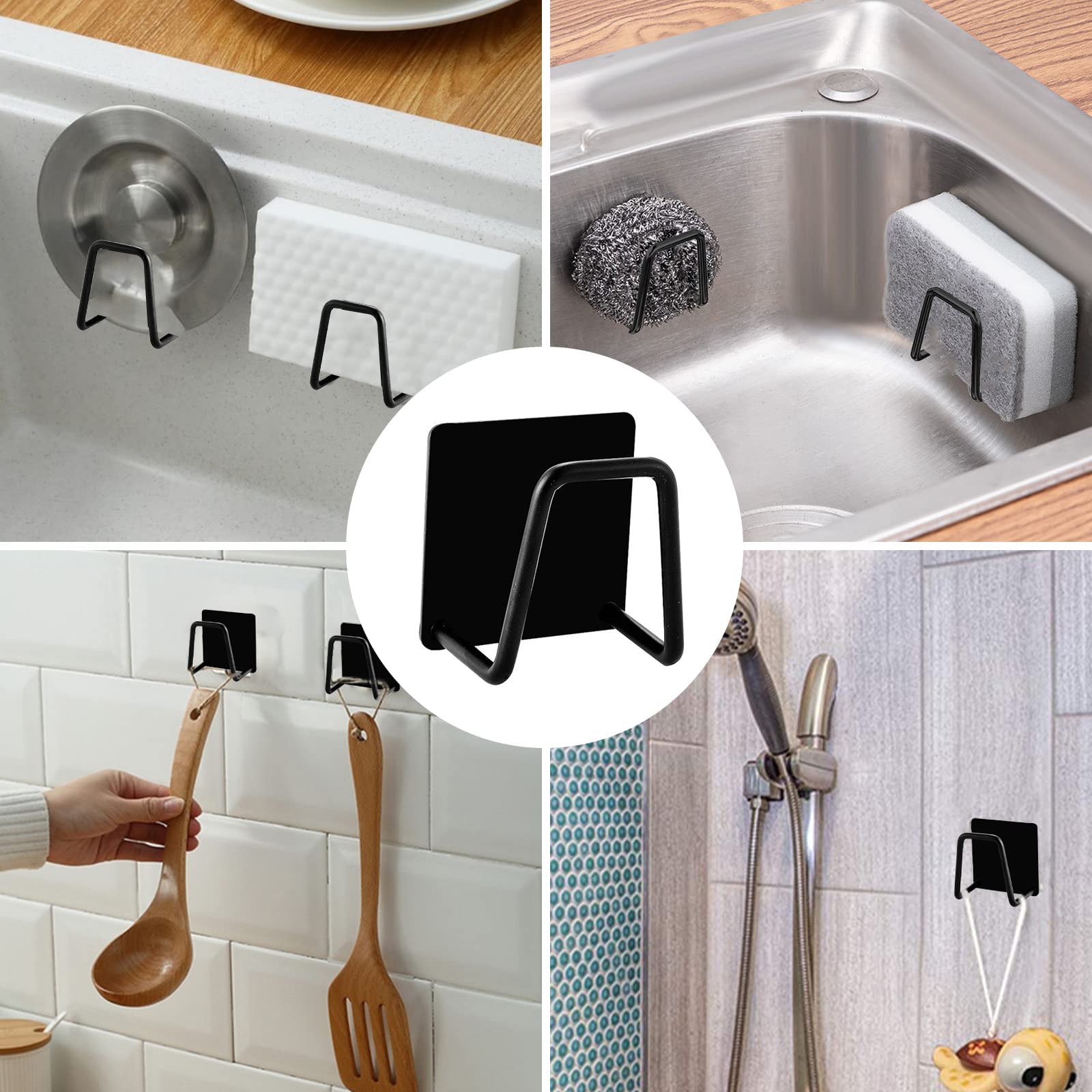 4 Pièces Porte Eponge Evier Cuisine,Porte Eponge Evier Cuisine Ventouse,Porte Éponge Cuisine