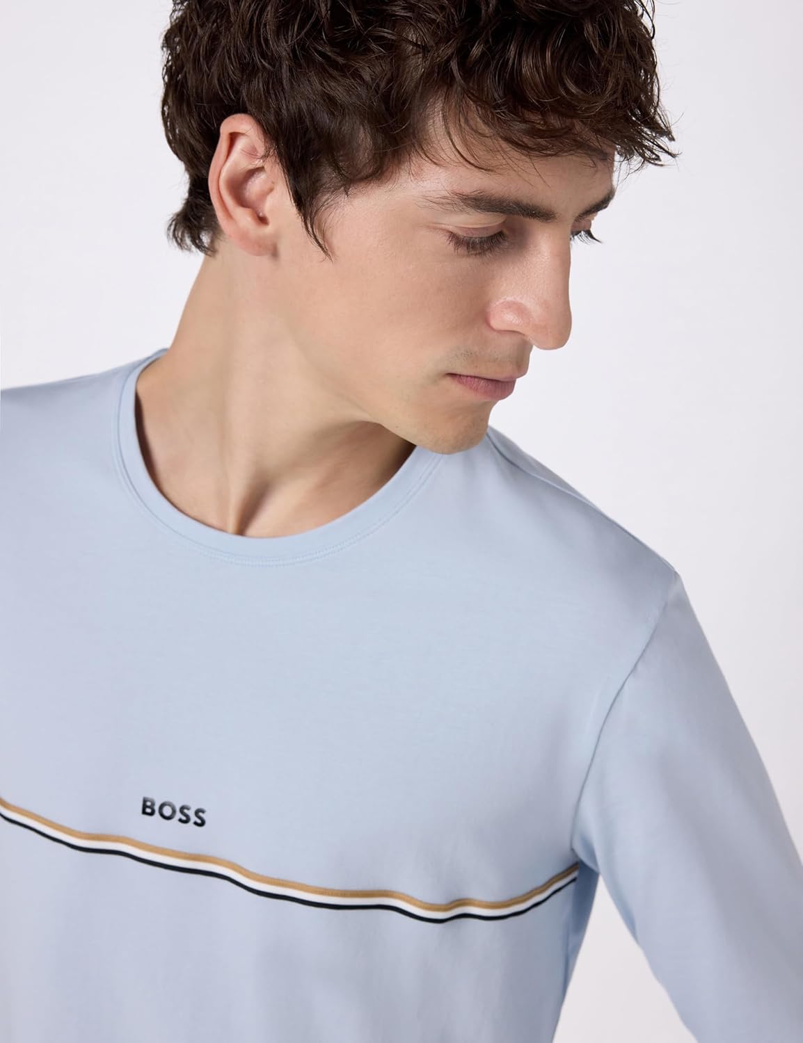 BOSS Mens Soft Cotton Long Sleeve T-Shirt - Image 5