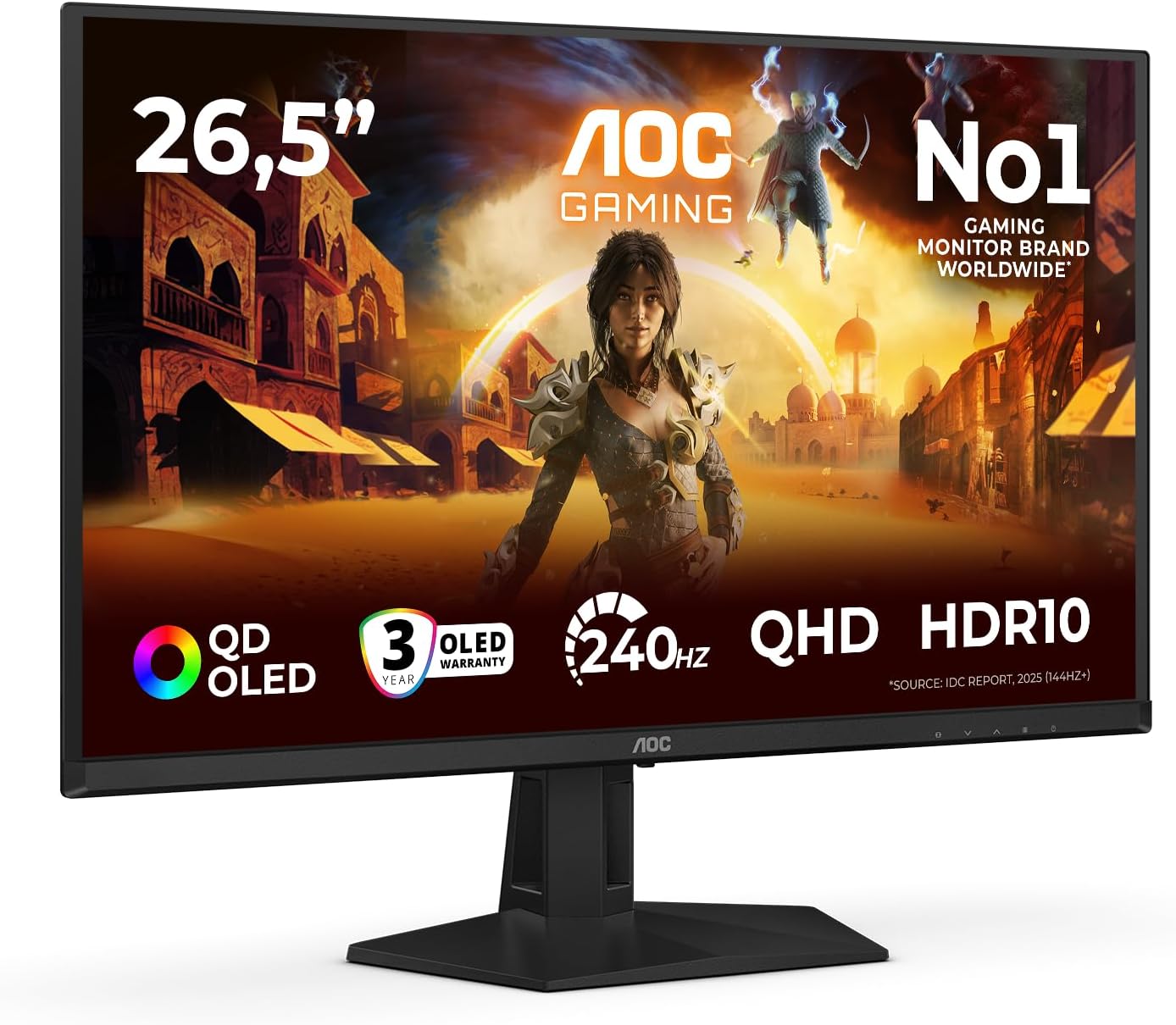 AOC Q27G41ZDF Gaming Monitor 27 Pulgadas 240Hz Panel QD-OLED, 0.03ms GtG, HDR10…