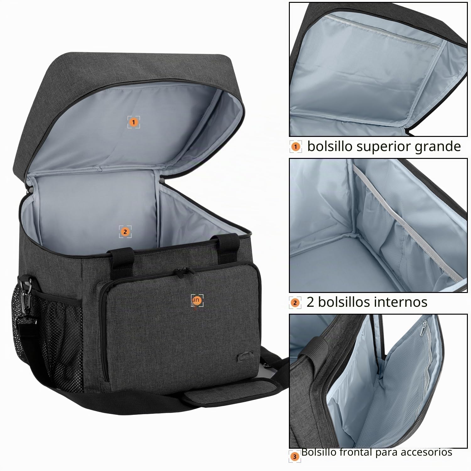 Luxja Bolsa para Remalladora, Maleta para Overlock, Bolsa Trasporte para Maquina Overlock y Accesorios, 33CM x 30,5CM x 34CM