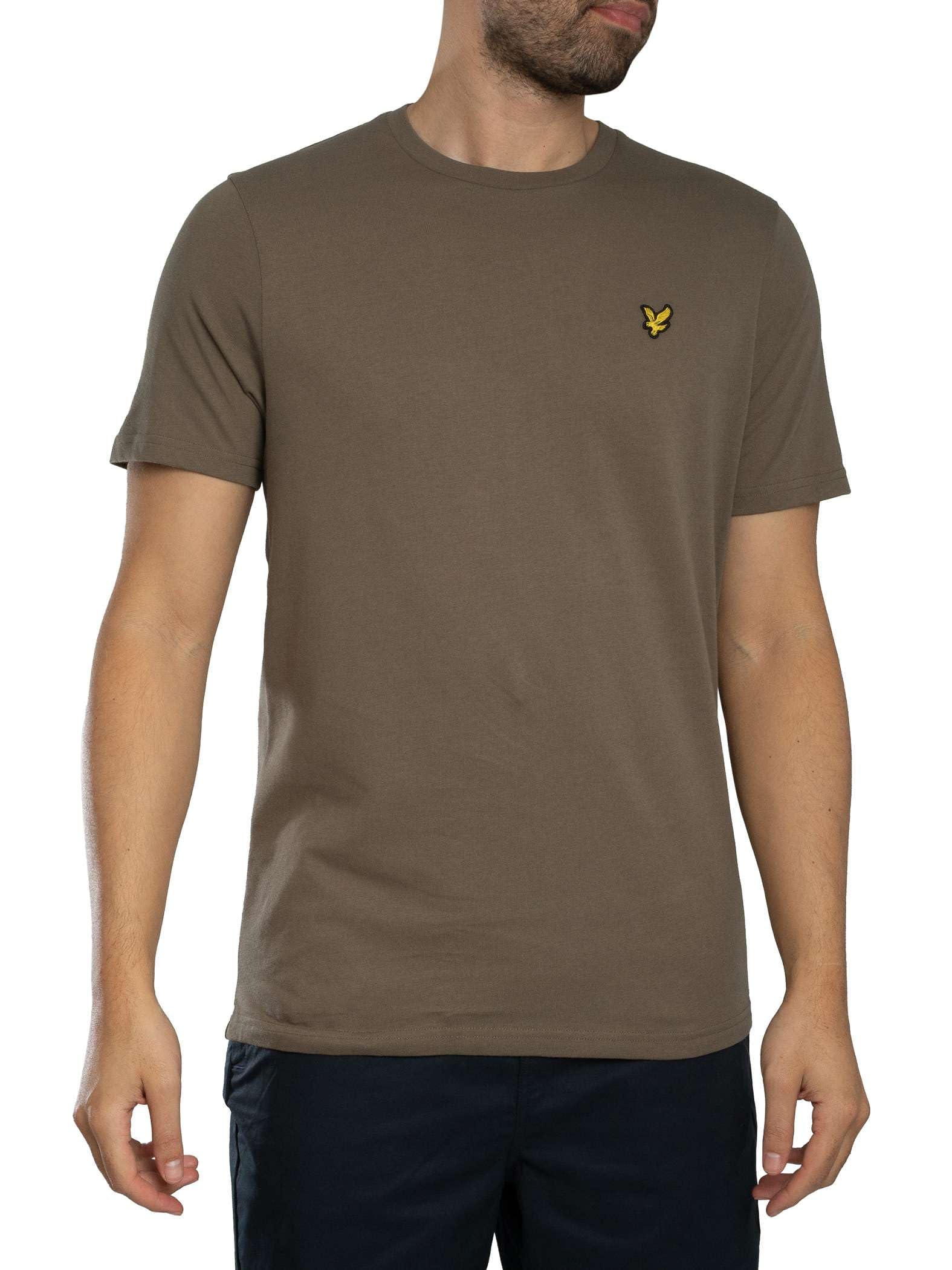 Lyle And Scott Men's Tan Lyle & Scott T-Shirt Khaki Ash - Size 40