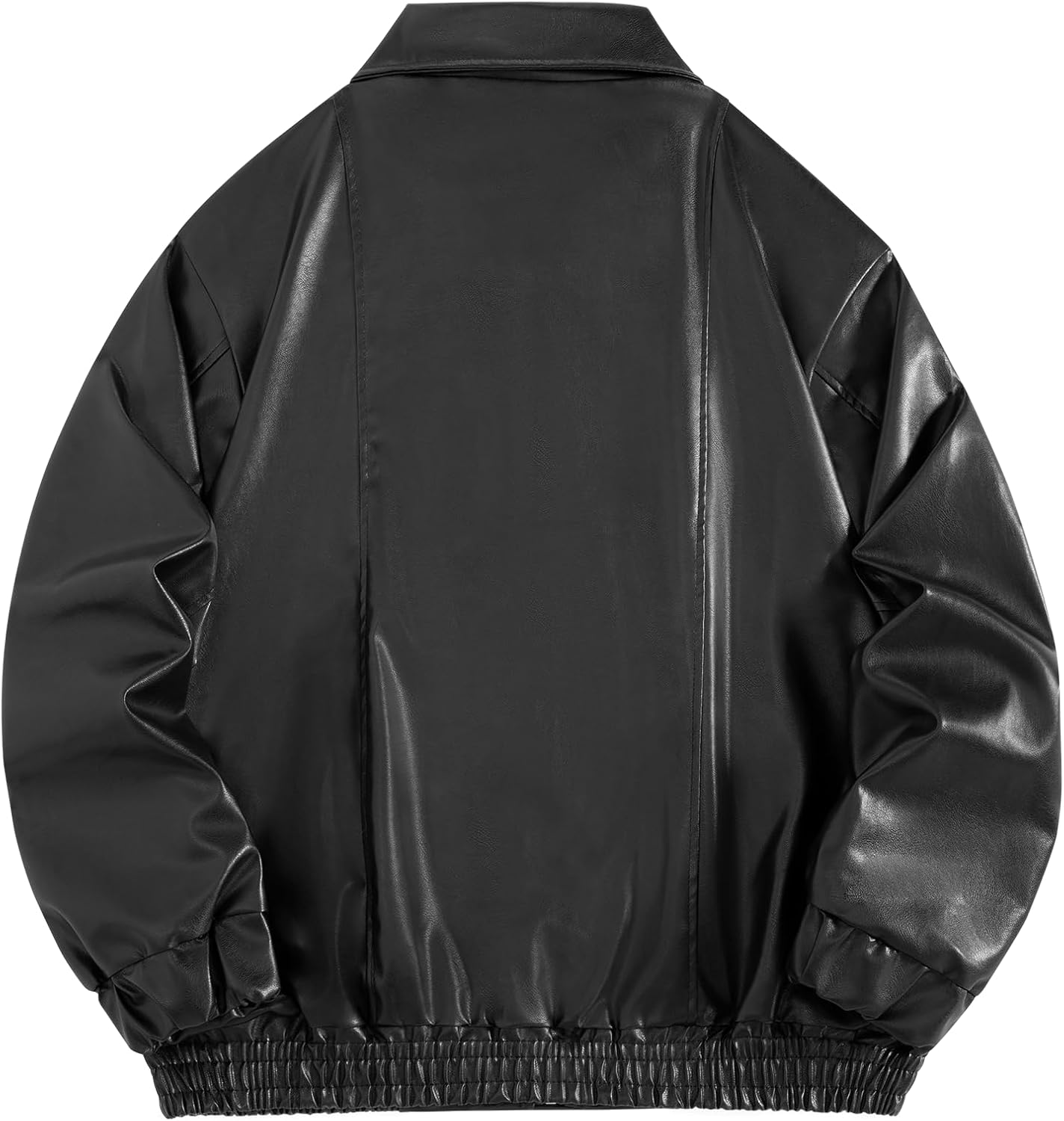 Vamtac Faux Leather Jacket Bomber Motocross Jackets Oversized Vintage Racing Varsity Coat Men Trendy