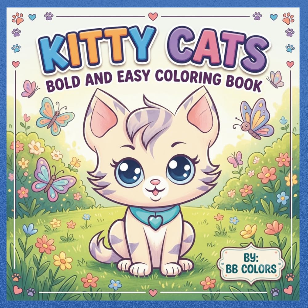 KITTY CATS: BOLD AND EASY COLORING BOOK
