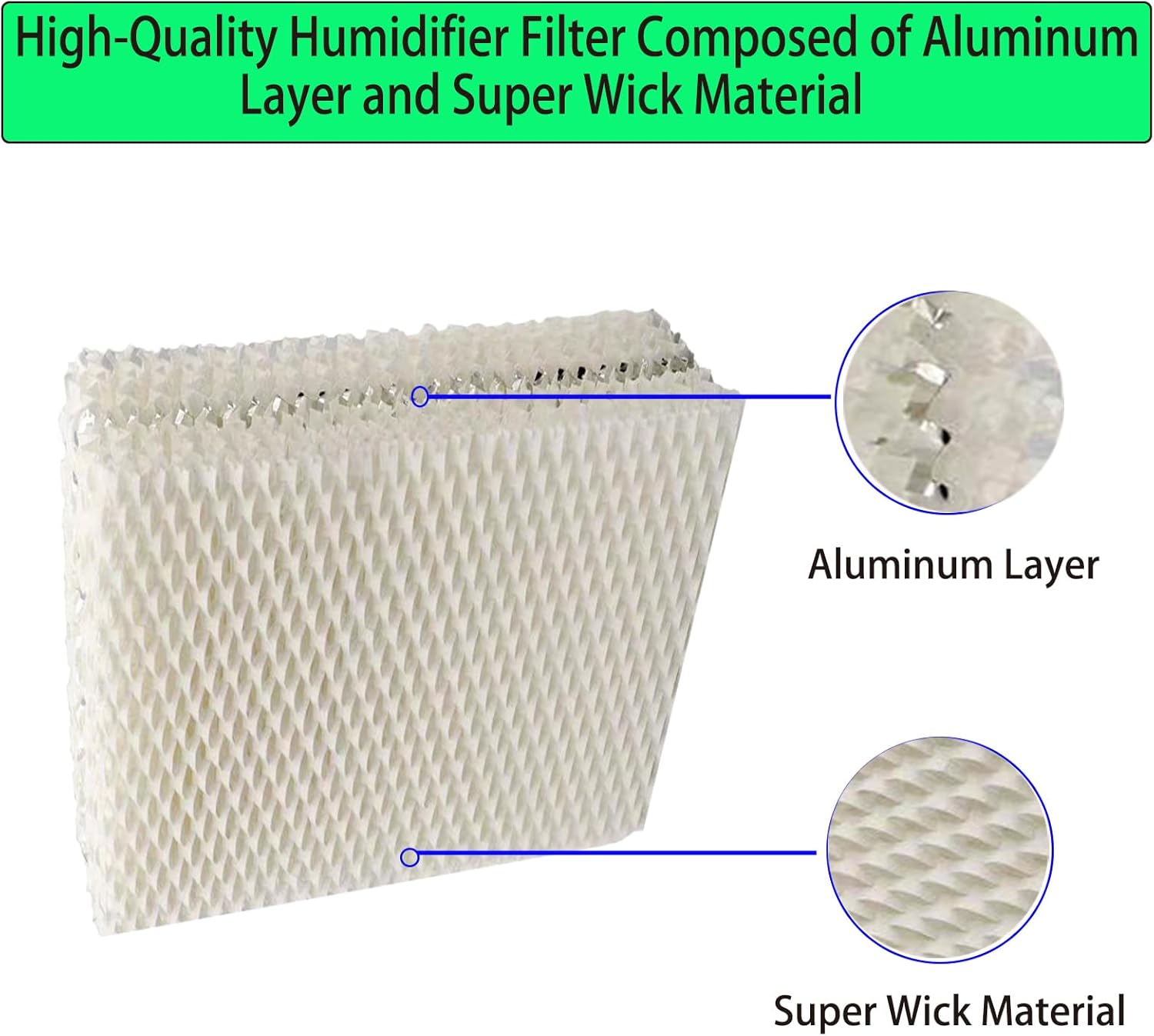4 Pcs HDC-12 Replacement Humidifier Super Wick Filters for AIRCARE HDC12 Essick-Air HD13030 HD1303 Moist-Air HD1305 HD13050 HD1406 HD14060 HD1407 ES-12 Kenmore 14911 Humidifiers Filter